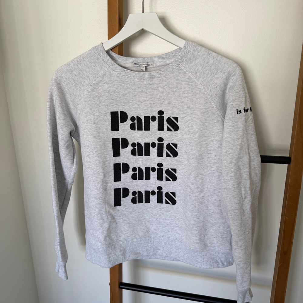 Rebecca Minkoff Ash Paris Love Graphic Crewneck Sweatshirt